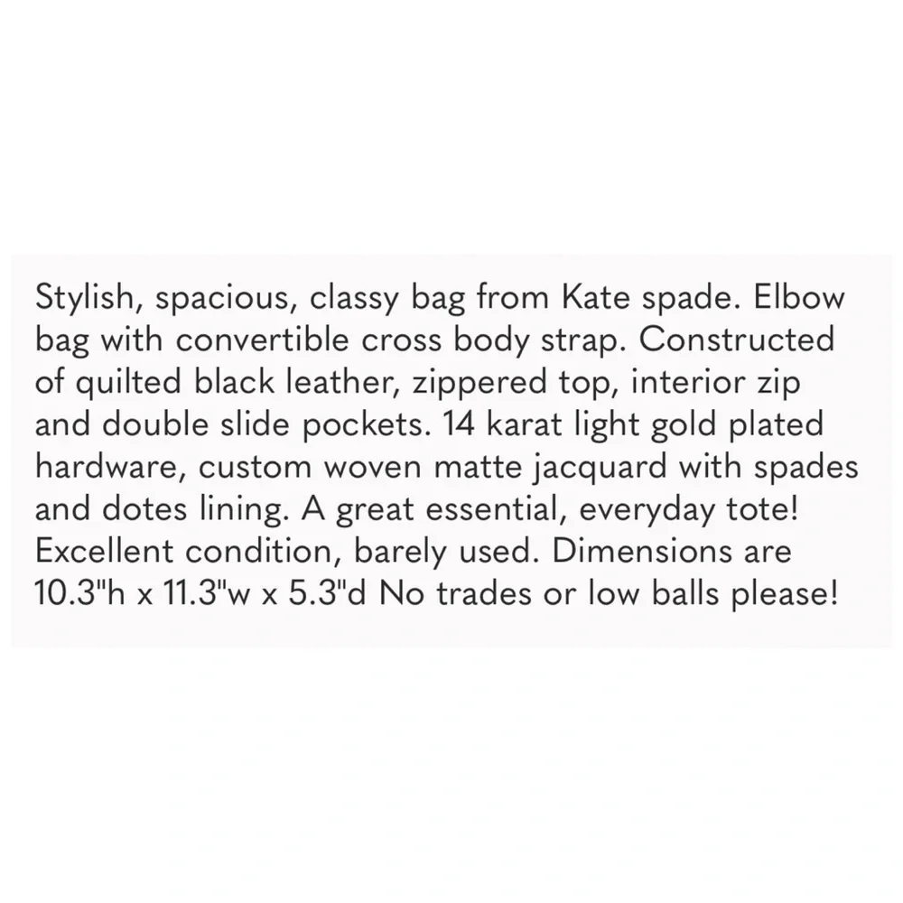 𝅺KATE Spade Emerson Place Hayden Black Satchel Bag